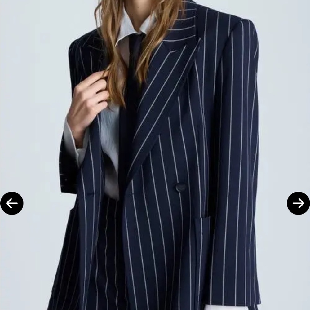 Kenneth Cole stripped double breasted blazer